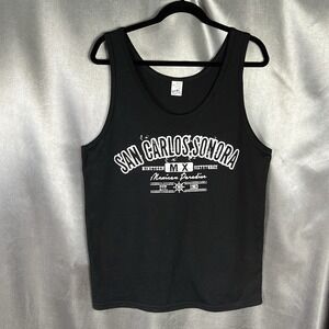 Arli  Sleeveless San Carlos, Sonora Mexico 1963 Graphic Tank Top Women's Size L